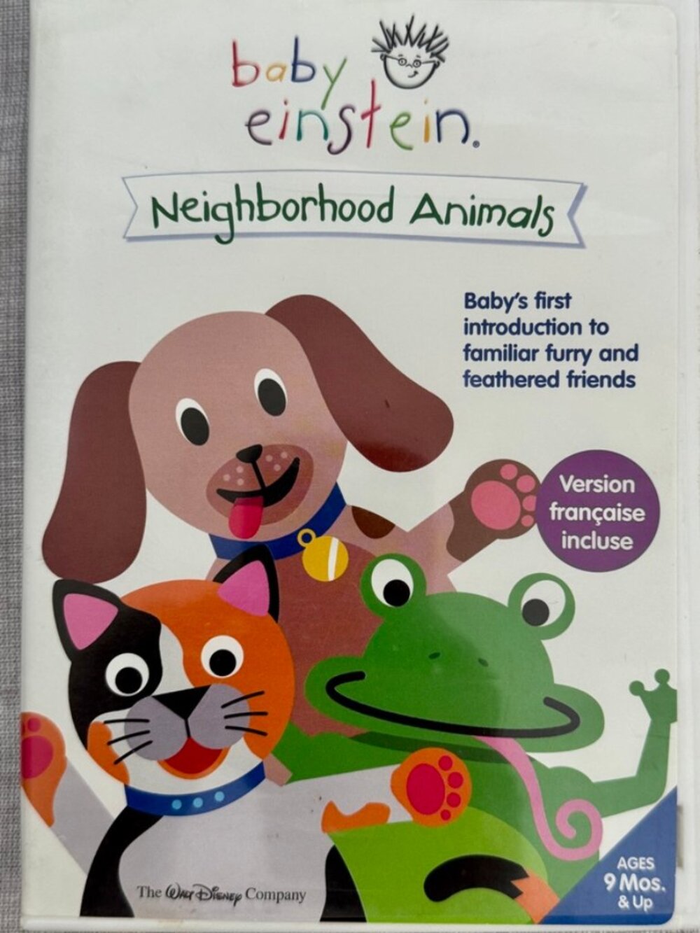 Baby Einstein DVD #7 NEIGHBORHOOD ANIMALS Pets Familiar Friends Español Français